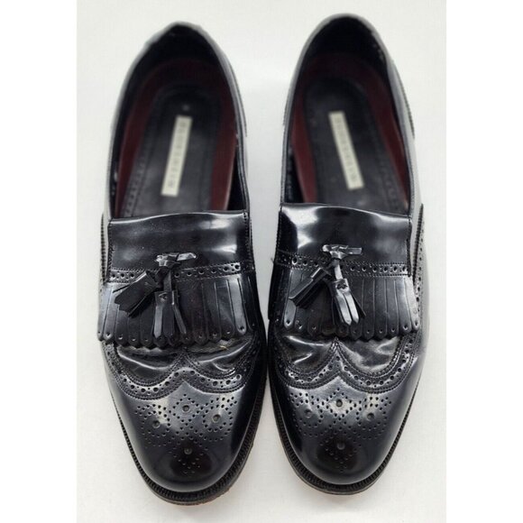 FLORSHEIM Wingtip Loafers Black Leather Kiltie Tassel 20533 Men\'s Shoe Size 11 D main image 8